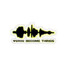 Load image into Gallery viewer, &quot;Werds Become Things&quot; Waveform | Kiss-Cut Stickers
