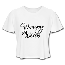 Load image into Gallery viewer, &quot;Women&#39;s Werds&quot; | Women&#39;s Cropped T-Shirt - white
