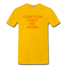 Load image into Gallery viewer, &quot;Creatives Don&#39;t Get Bored&quot; | T-shirt - sun yellow
